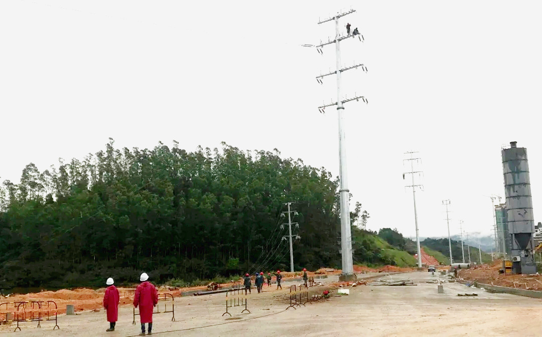 云浮新区工业一路西延段110kV电力线路