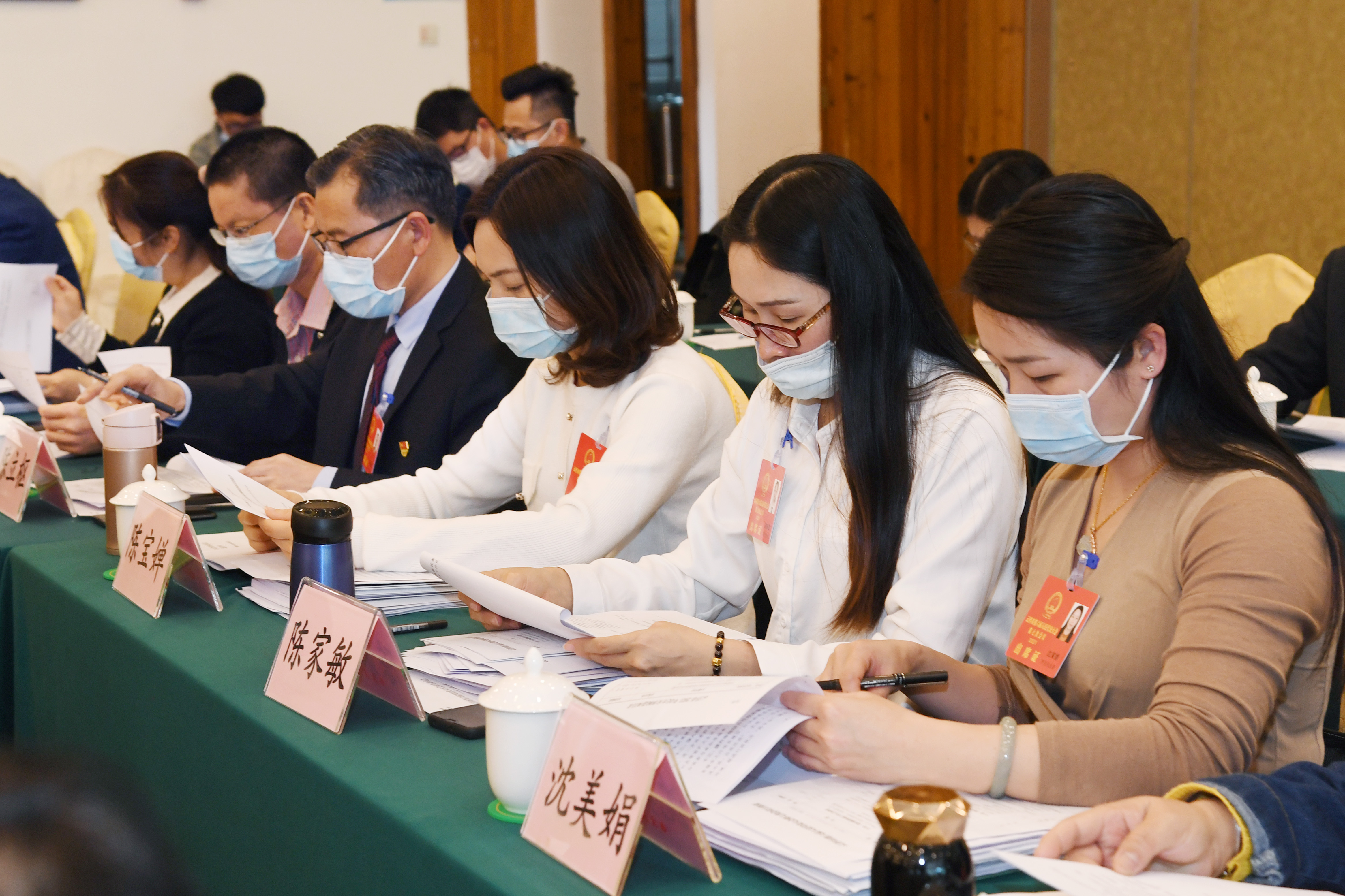 人大代表参加分组讨论