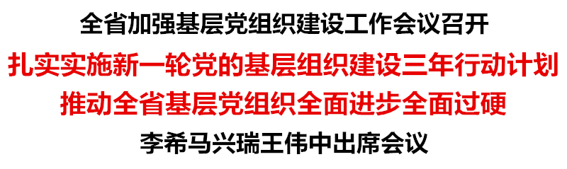 全省加强基层党组织建设工作会议标题图