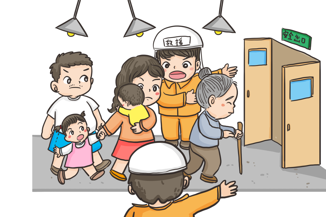 家庭消防图卡通图片